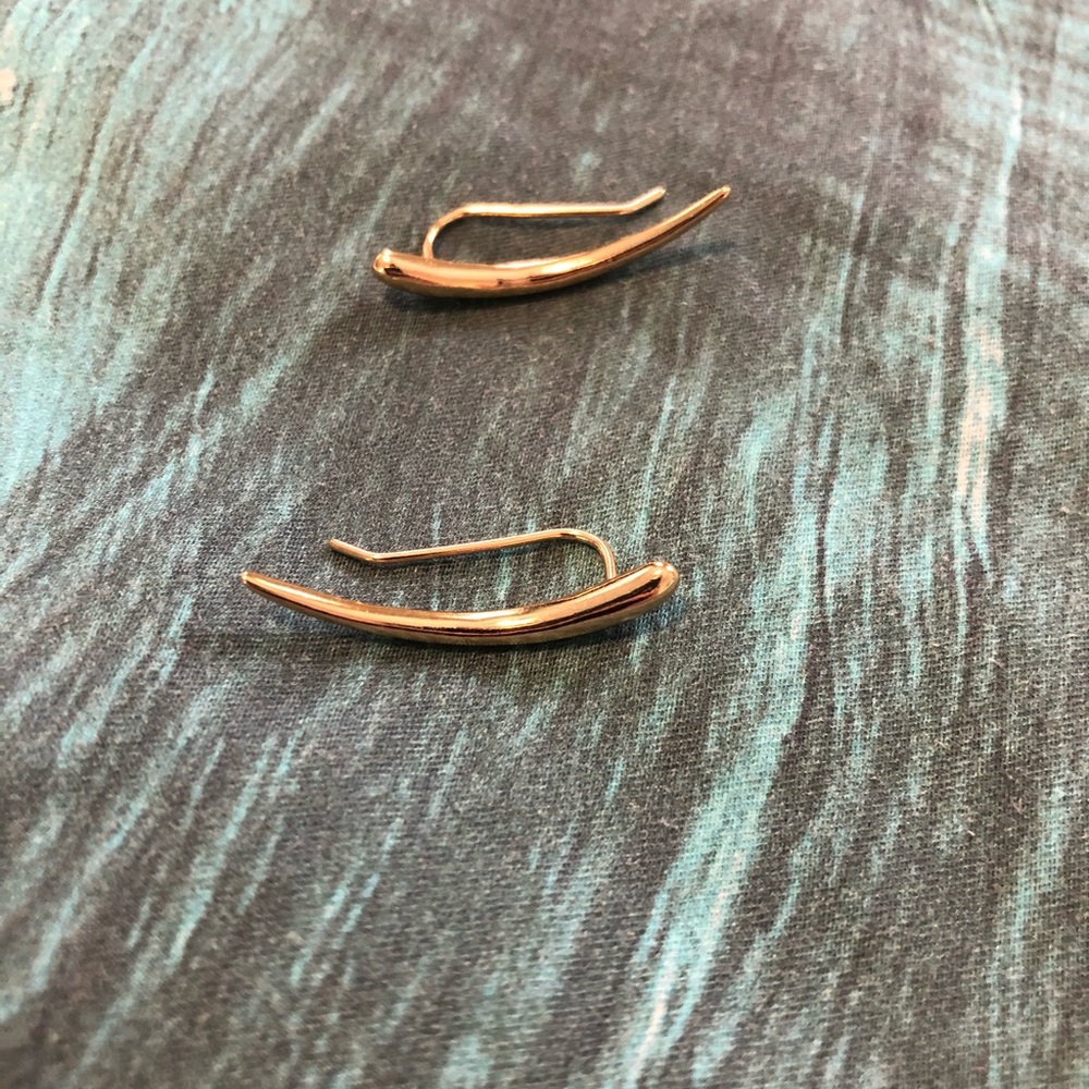 Gold-plated 925 silver ear climbers